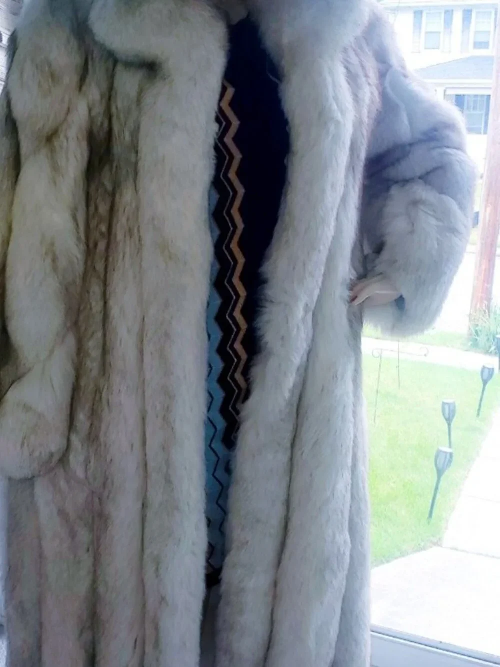 Christian Dior Full-Length Silver Blue Fox Fur Coat - Picture 5 of 10